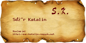 Sár Katalin névjegykártya